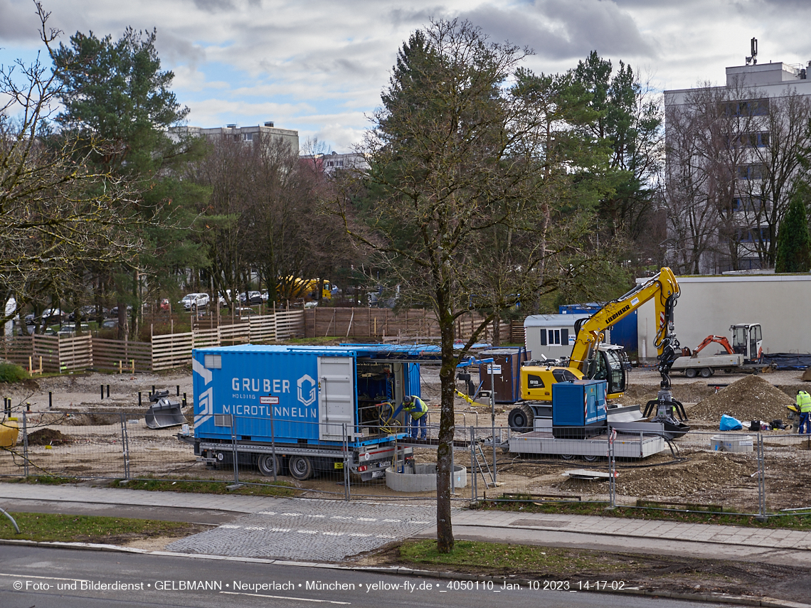 10.01.2023 - Baustelle an der Quiddestraße Haus für Kinder in Neuperlach